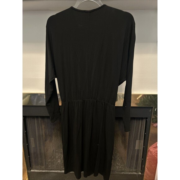 Women’s Worth New York Black  Long Sleeve Faux Wrap Dress Size Small - Picture 4 of 5